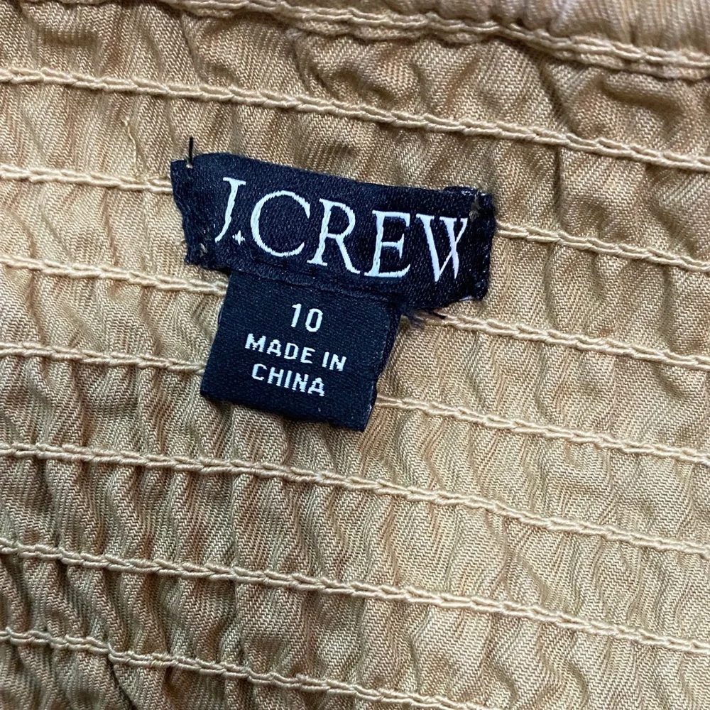 J. Crew Yellow Midi Dress Size 10 100% Cotton